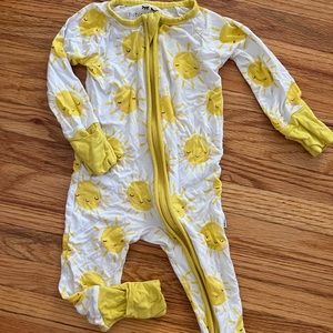 Little Sleepies Sunshine Bamboo footies (0-3 months)